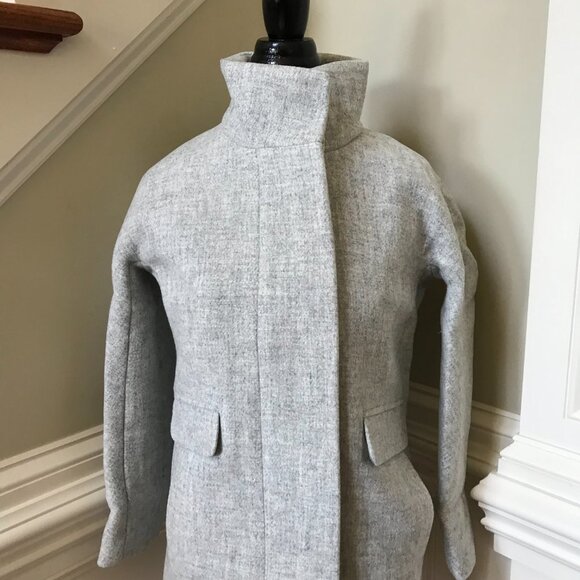 NWOT JCREW NEW Cocoon Coat Jacket Womens 00 P Petite Italian Stadium Cloth Wool - Picture 6 of 14